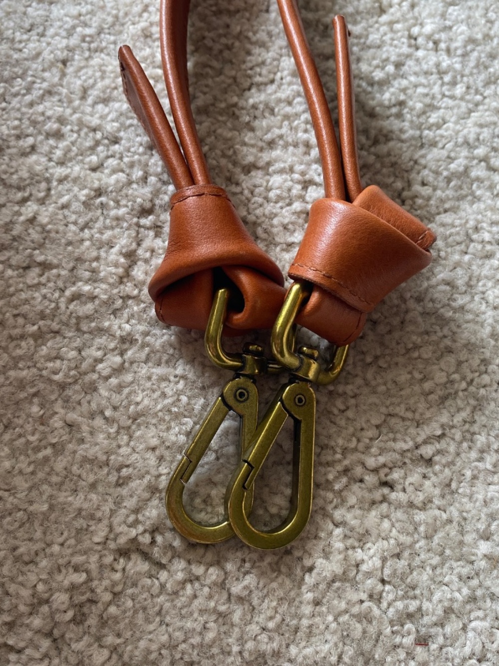 Madewell Small Leather Handbag w/Shoulder Strap-Crossbody Strap-Light Brown Tone - Picture 7 of 15